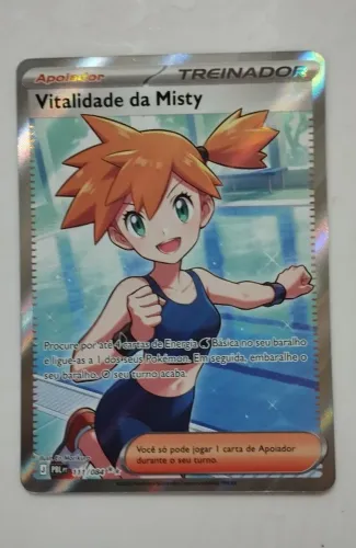 Carta colecionável pokémon original vitalidade da misty (111/084)