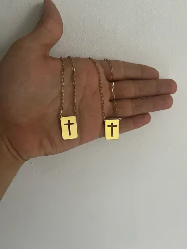Cordão escapulário ouro 18K - 9,2g