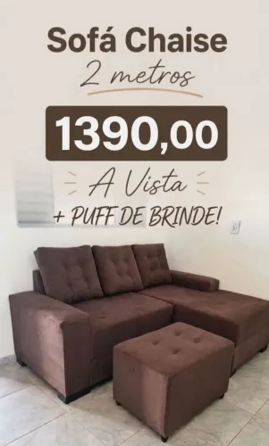 Mega promoção de Sofá Chaise com Puff!!