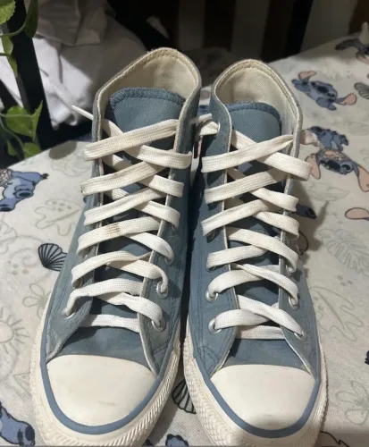 tênis converse all star cano alto azul claro