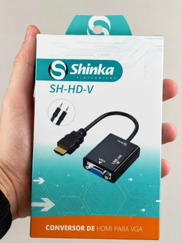 Conversor HDMI para VGA com Áudio Full HD