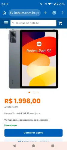 Tablet Xiaomi Pad Se 8gb Ram 256gb impecável