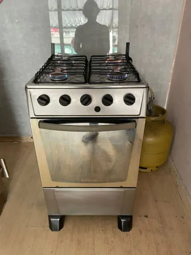 Fogão Esmaltec inox 4 bocas