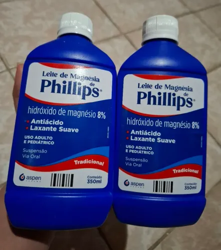 2 Leite de magnésio Phillips 350 ml 1 lacrado e outro pela metade