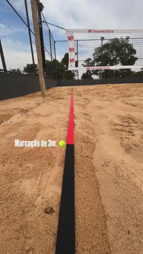 Fita de marcação para quadra de areia. 