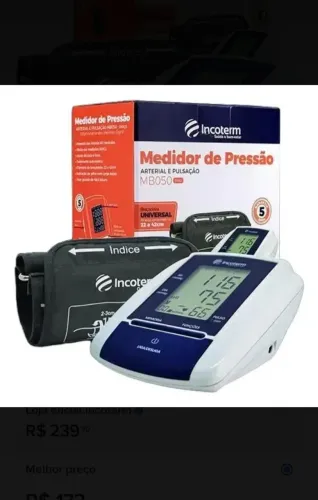 Medidor de pressão Arterial e Pulsação 