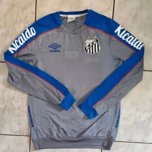 camisa original manga longa santos fc umbro 2019 2020 tamanho m cinza treino