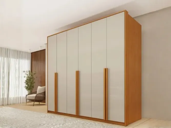 Guarda Roupa 2.01M Casal 6Portas 6Gav.Internas. Produtos Novos Direto de Fábrica.