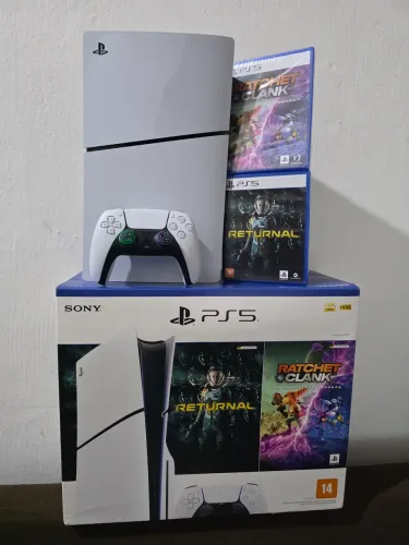 Ps5 Slim Padrão 1 Tera 2 jogos lacrados