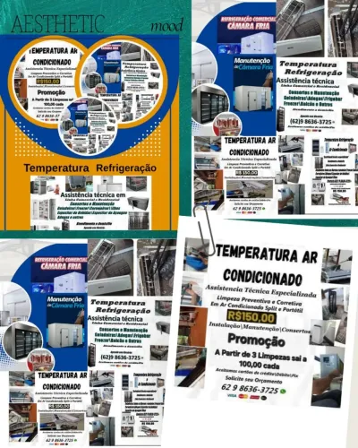Empresa de refrigeração: conserto de geladeira, freezer e instalação de ar condicionado