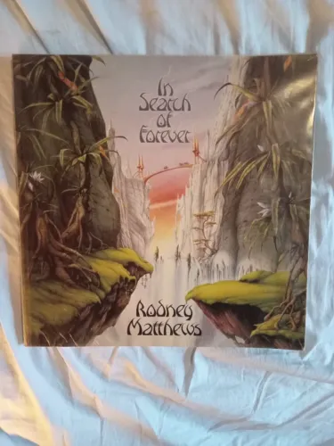 Livro ?In Search of Forever?, Rodney Matthews, arte fantástica, 1ª Edição 1985 estado novo