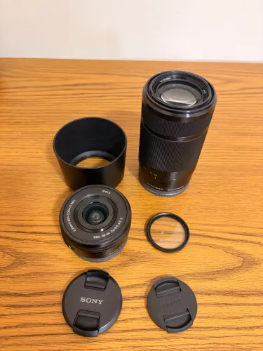 Lente Sony E 55-210mm F/4.5-6.3 Oss + Lente Sony E Pz 16-50mm F/3.5-5.6 Oss