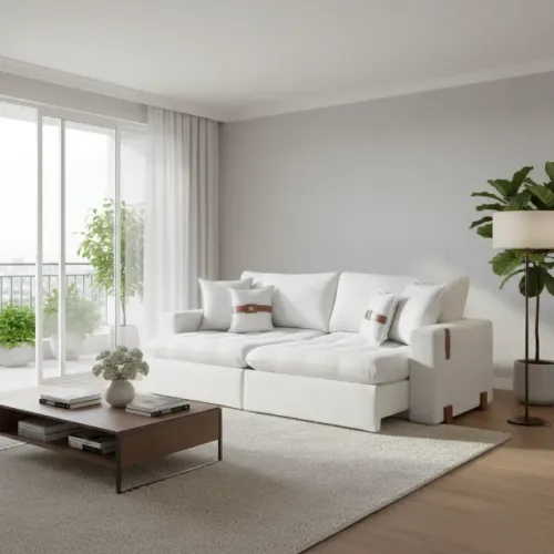 Sofá Cama Zeus 200cm 3 Lugares Retrátil e Reclinável Tecido Linho Innove