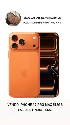 iPhone 17 pro max 516gb laranja