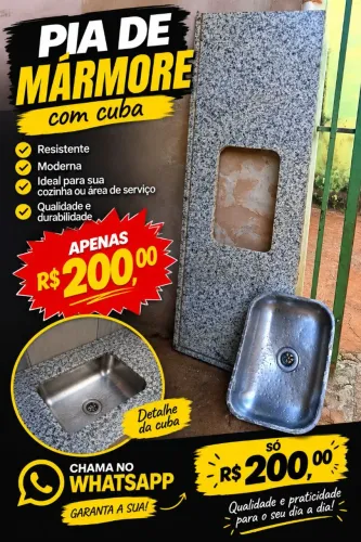 Vendo pia de mármore