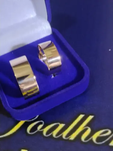 Alianças Noivado 7 mm Ouro 18 Kilates Casamento Casal