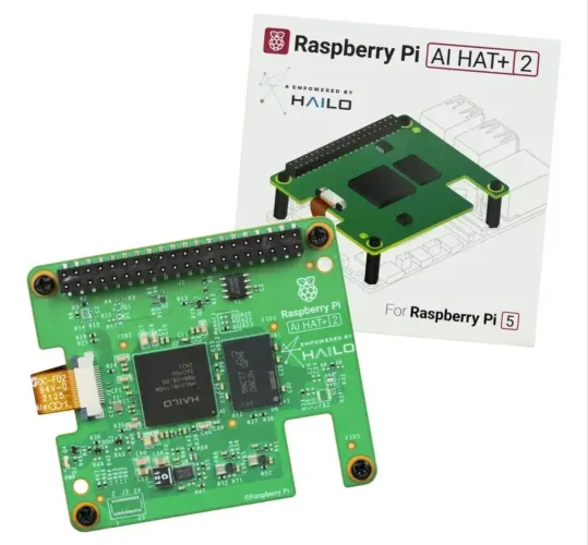 Raspberry Pi 5 AI HAT+ 2 Hailo-10H 40 TOPS 8GB RAM LLMs VLMs Lançamento 2026 usado