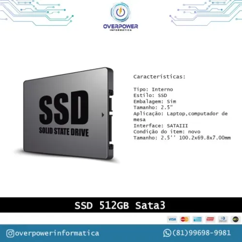 SSD Sata 512gb kingfast - NOVO