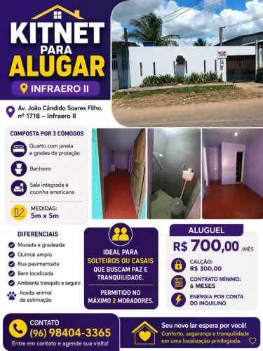 Alugo kit net (3 cômodos)- infraero 2
