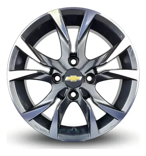 Rodas Scorro Chevrolet Celta, Corsa, aro 15", 4 x 100, 4 unidades, cor diamantado cromo