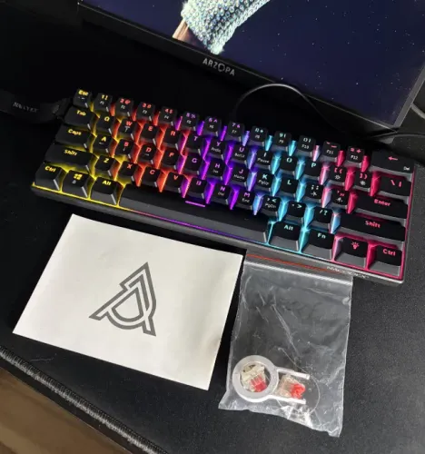 Teclado Mecânico Gamer Ajazz NK61 60% Hot-Swap Preto