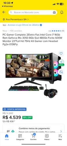 Computador gamer para trocar em iPhones do meu interesse!