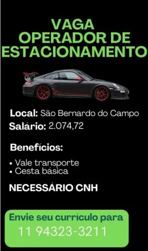 OPERADOR DE ESTACIONAMENTO 