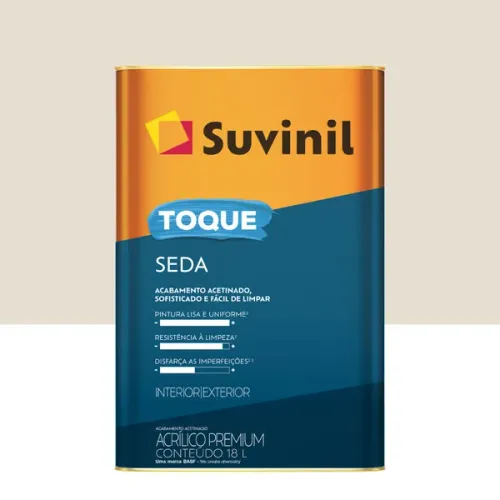 Tinta Acrílica Toque Premium Acetinado Interno e Externo Algodão Egipcio 18L Suvinil