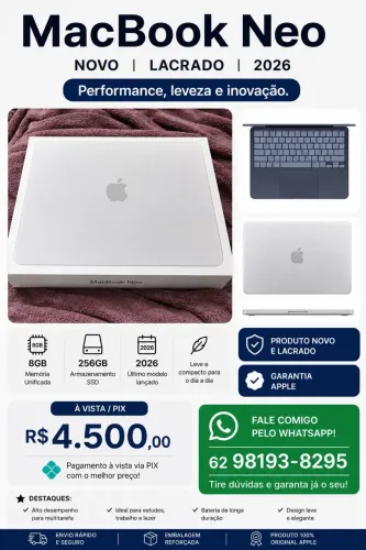 MacBook Neo 2026 Lacrado 