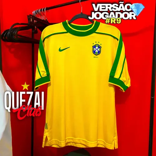Camisa Nike Seleção Brasileira / Brasil 1998 Home Amarela VERSÃO JOGADOR ORIGINAL