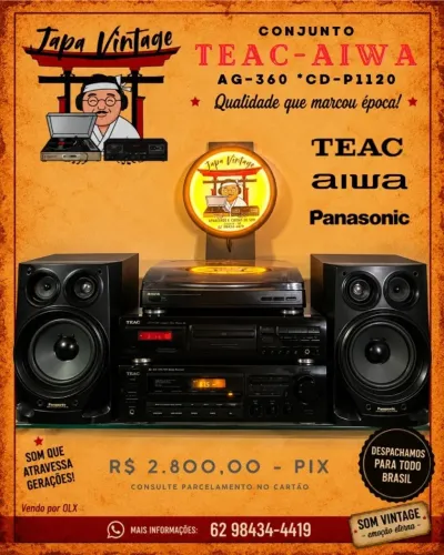 Lindo Conjunto TEAC - AIWA - PANASONIC