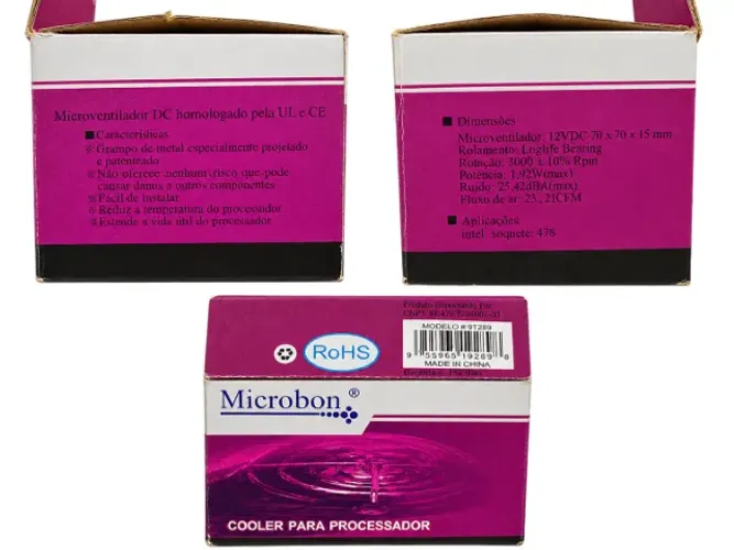 COOLER PARA PROCESSADOR - MICROBON