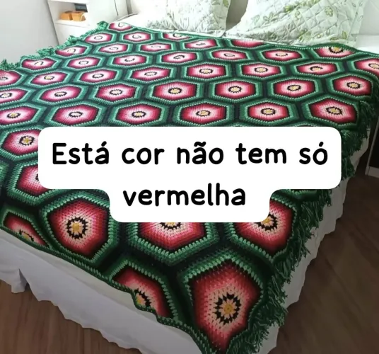 Calcha de crochê lã