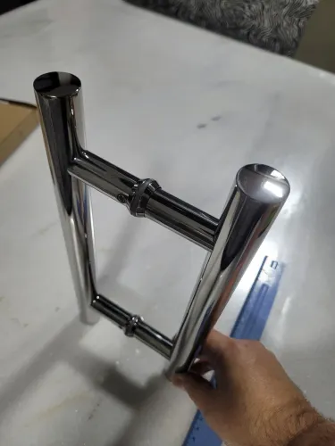Puxador de porta cor prata 30cm