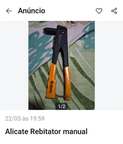 Alicate rebitador manual 