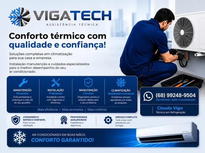 Instalação e manutenção em a condicionado 