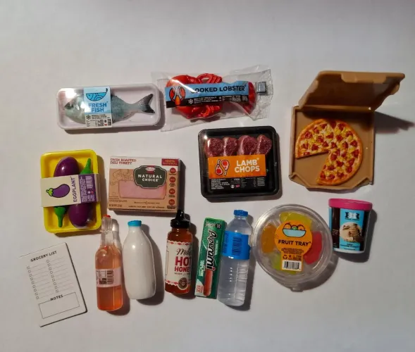 14 Itens Mini Geladeira Mini Brands original fill the fridge