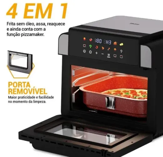 Air Fryer Oven Philco 15 Litros Dupla Resistência 1800W - 110V