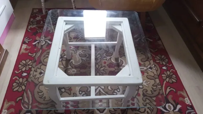 Mesa de centro + Vidro Bisotado