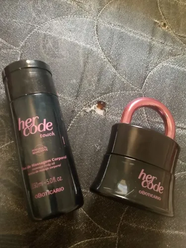 Hercode boticário perfume e óleo de massagem 