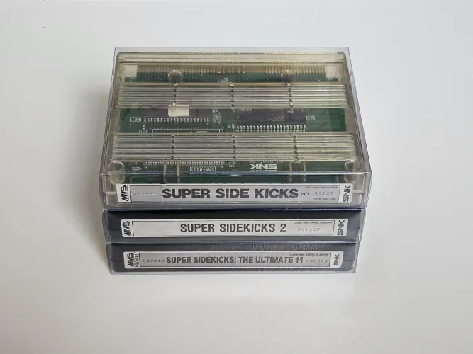 Trilogia Super Sidekicks (Neo Geo MVS) originais, com label original