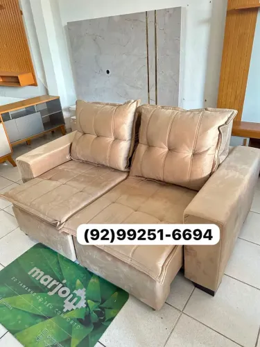 sofa retratil reclinavel com bau