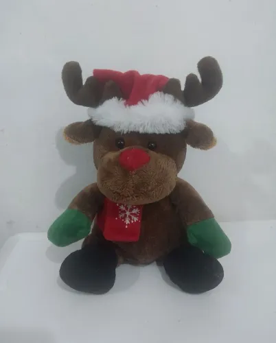 Alce de Pelúcia Natal 23 cm