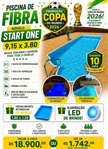 Piscina de fibra de vidro na promoção