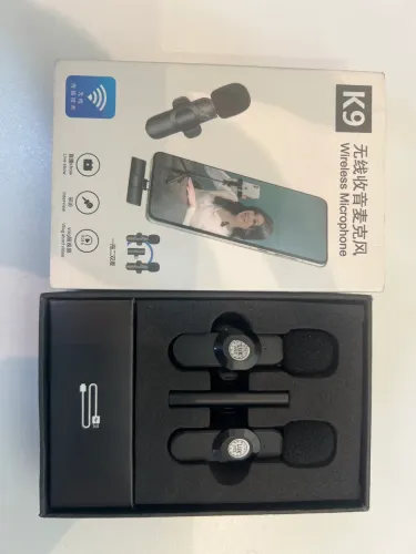 Microfone lapela sem fio k9 para iPhone