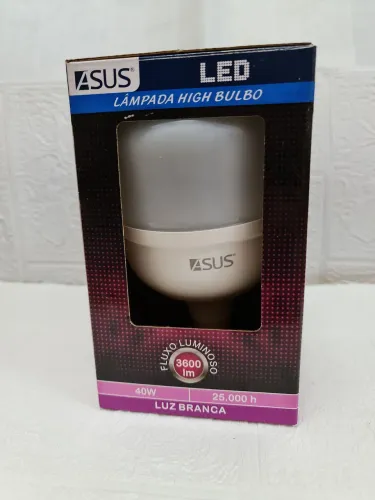 LÂMPADA HIGH BULBO LED 40W LUZ BRANCA BIVOLT ASUS NOVA
