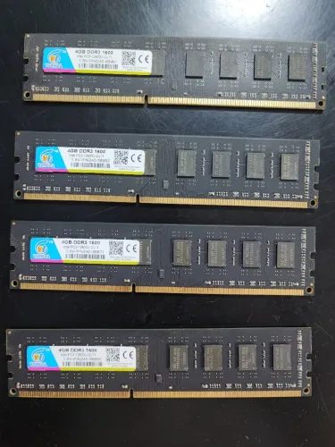 4 memórias ddr3 1600 4 GB