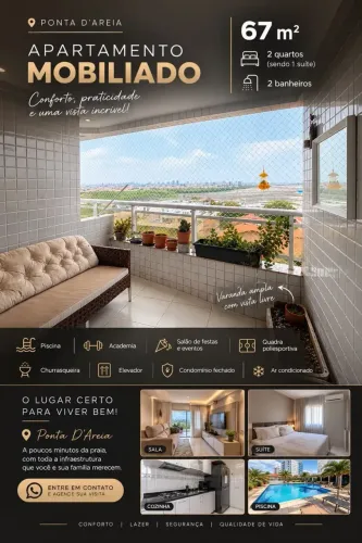 LOCAÇÃO | APARTAMENTO MOBILIADO PONTA DAREIA