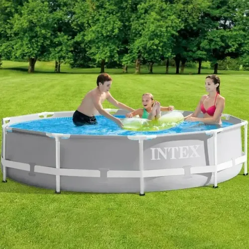 Piscina estrutural redonda Intex 26700 com capacidade de 4485 litros de 305cm 