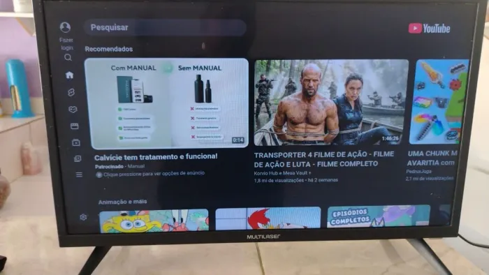 Smartv multilaser 24 polegadas 